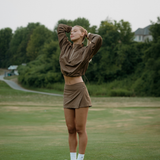 Mia Half Zip Jacket - Brown