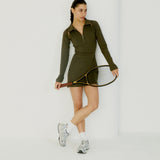 Emily Court Dress - Khaki