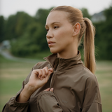 Mia Half Zip Jacket - Brown