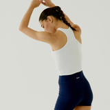 Emily Court Dress - Navy & White