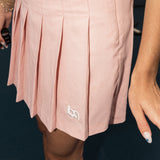 Perfect Pink Set - Pleated Skirt + Sleeveless Mock Neck Top