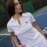 Perfect White Set - Pleated Skirt + Polo Shirt