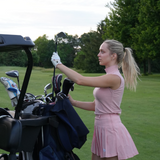 Perfect Pink Set - Pleated Skirt + Sleeveless Mock Neck Top