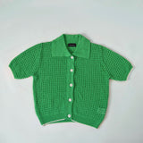 Collar Crochet Cardi - Green