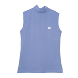 Perfect Baby Blue Set - Pleated Skirt + Sleeveless Mock Neck Top