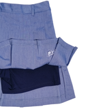 Perfect Baby Blue Set - Pleated Skirt + Sleeveless Mock Neck Top