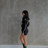 Cropped Cotton Jacket - Black