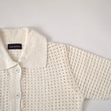 Collar Crochet Cardi - Ivory