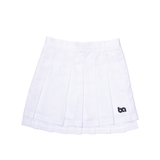 Perfect White Set - Pleated Skirt + Polo Shirt