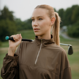 Mia Half Zip Jacket - Brown