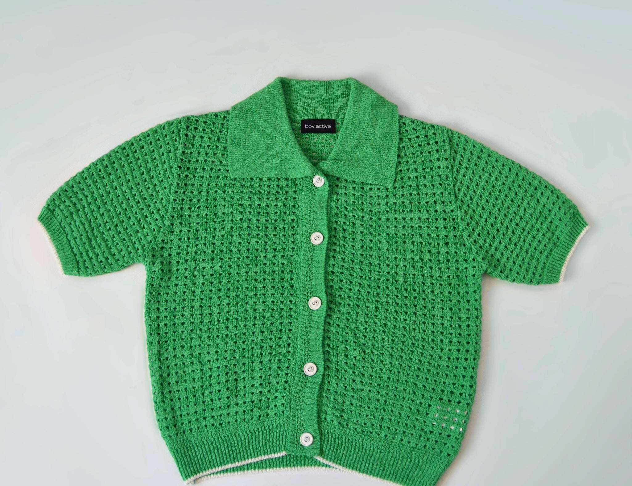 Collar Crochet Cardi - Green